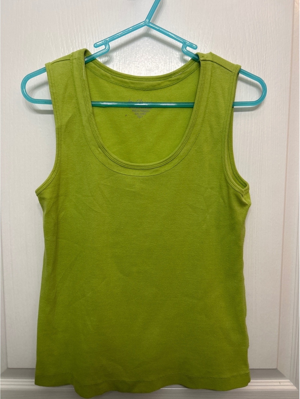 Chico's Green Cotton Blend Tank Top Size 1